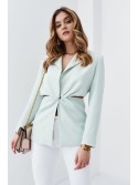 Beeindruckende Jacke mit Ausschnitten an der Taille, Mint 6904 - Online-Shop - Boutique